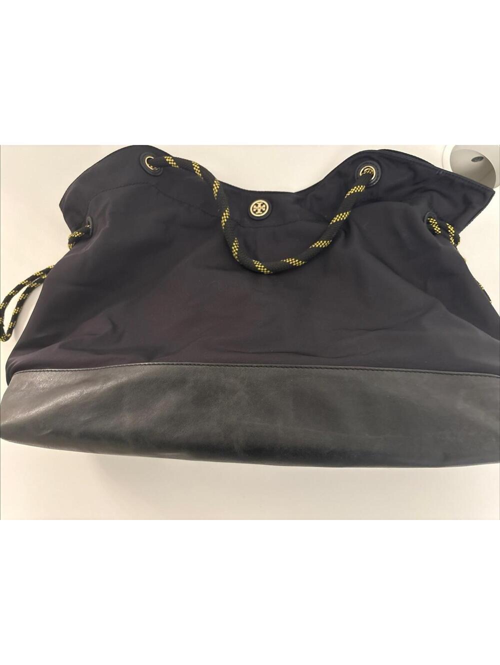 Tory Burch Cute Nylon And Leather Tote In Black
